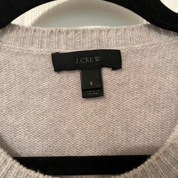 J. Crew Gray Rhinestone Crew Neck Sweater Size Small Preppy - Picture 2 of 4